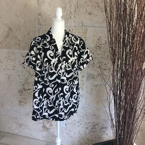 Lane Bryant Filigree Print Camp Shirt, size 22